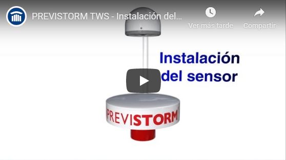 Instalación del sensor previstorm thunderstorm warning system