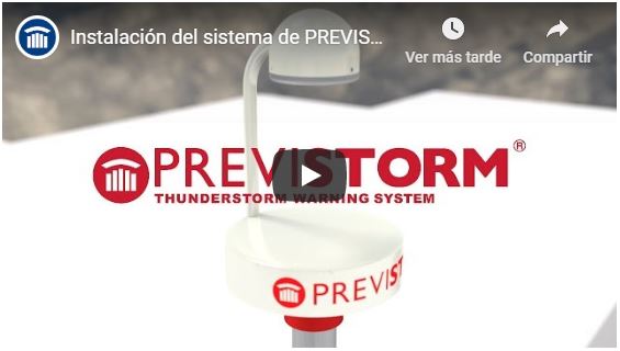 Instalación del sistema previstorm thunderstorm warning system